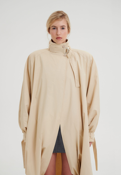 Тренч шарообразной формы CHUBA, цвет: бежевый,  купить онлайн