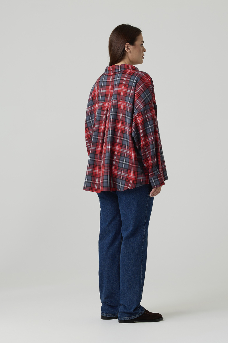 Рубашка оверсайз в клетку