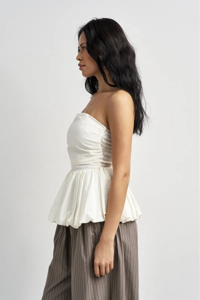 Топ-корсет с баской Erist store, цвет: белый, НФ-00003522 купить онлайн