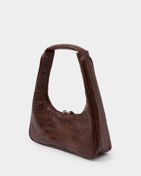 Сумка с фигурным дном Arny Praht, цвет: коричневый крокодил  купить онлайн