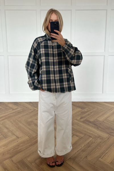 Олимпийка в клетку Label .B, цвет: сине-зеленый,  купить онлайн