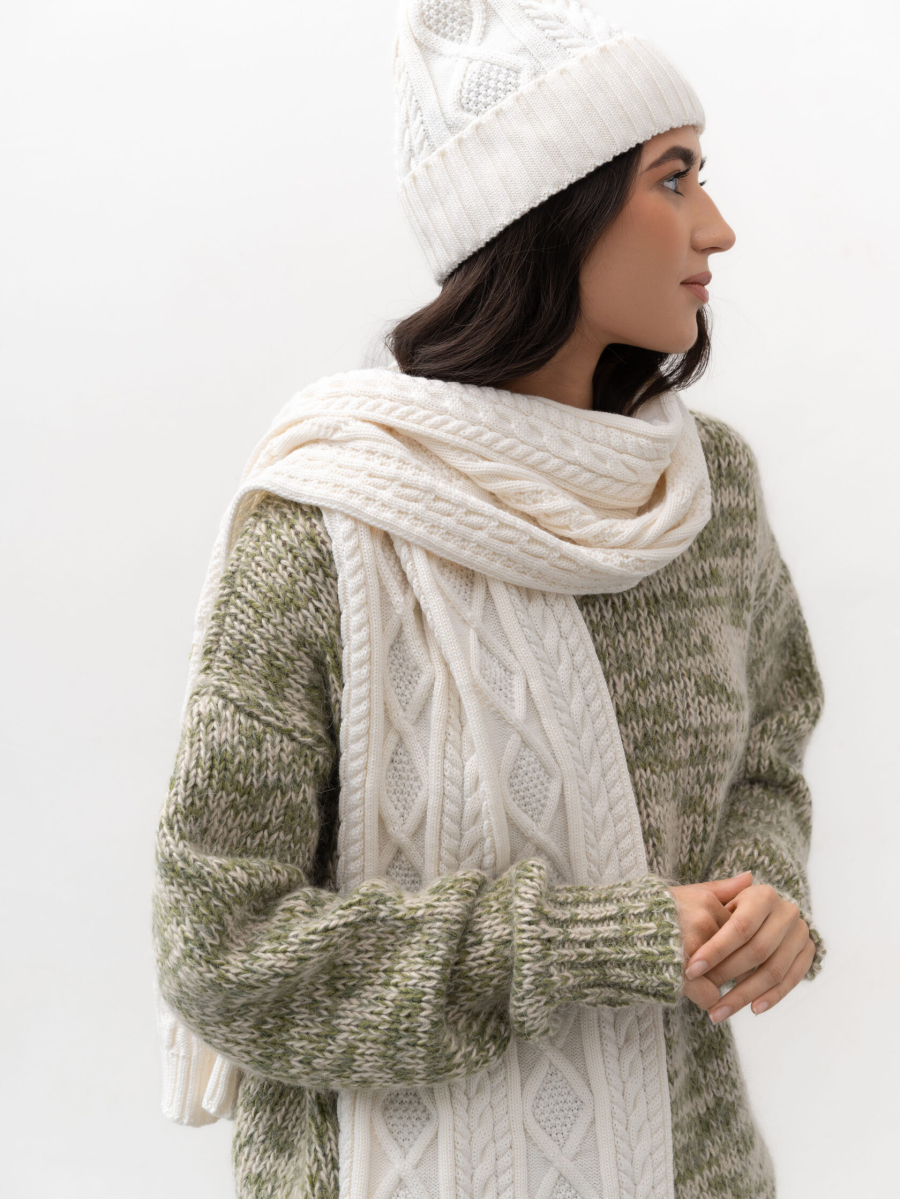 Шарф Tresse TRES, цвет: молочный НФ-00002445 купить онлайн