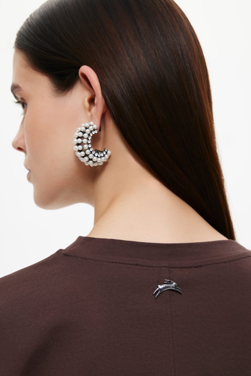 Футболка со шнуровкой DREAMS BY ALENA AKHMADULLINA, цвет: коричневый, 225103120404464/408000 купить онлайн