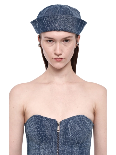 Бескозырка basic из денима CAPPAREL.21est, цвет: синий меланж CAP.144.231.35 купить онлайн