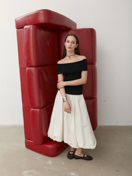 Юбка-баллон макси Marou, цвет: белый, Mar1_0524_10 купить онлайн