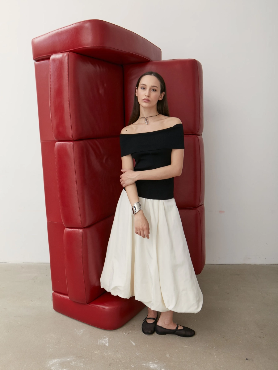 Юбка-баллон макси Marou, цвет: белый, Mar1_0524_10 купить онлайн