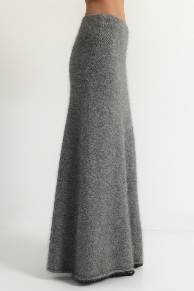 Юбка из смесовой ангорской шерсти TOPTOP, цвет: серый, TTS.072.18201.800 купить онлайн