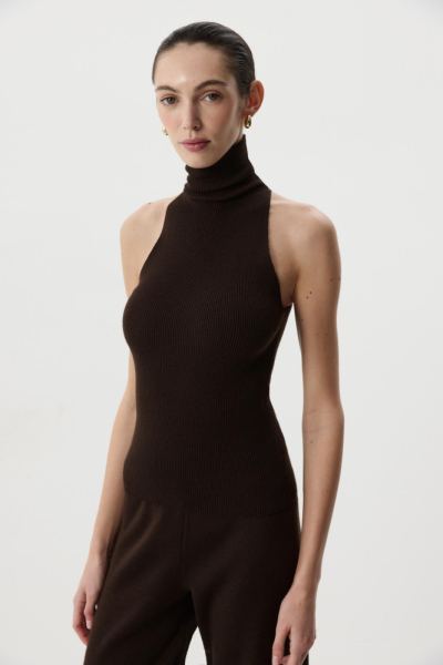 Топ-халтер вязаный