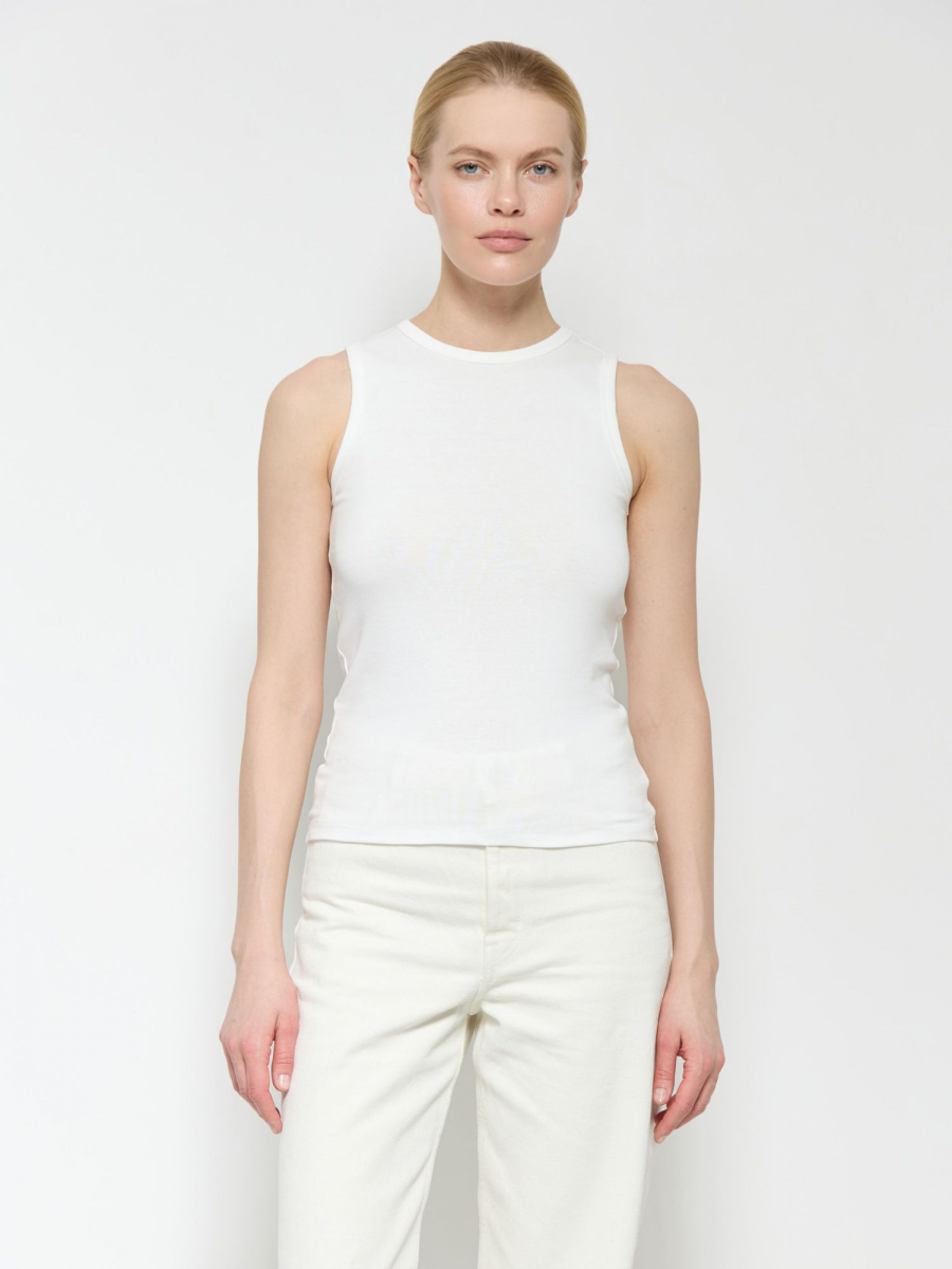 Майка на широких бретелях AROUND, цвет: белый, 269_26CE12 купить онлайн