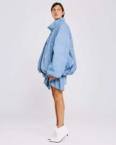 Юбка мини из денима с воланами Anmuse, цвет: синий, SKT26SP305-DNM купить онлайн