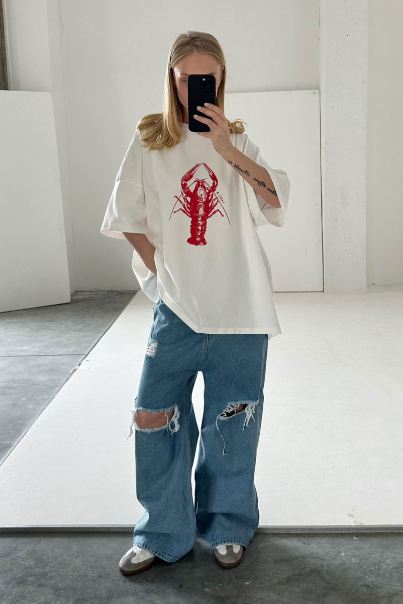 Футболка объемная с принтом LOBSTER WHITE Label .B, цвет: WHITE, Tp.04.5.0139.0525/4WH купить онлайн
