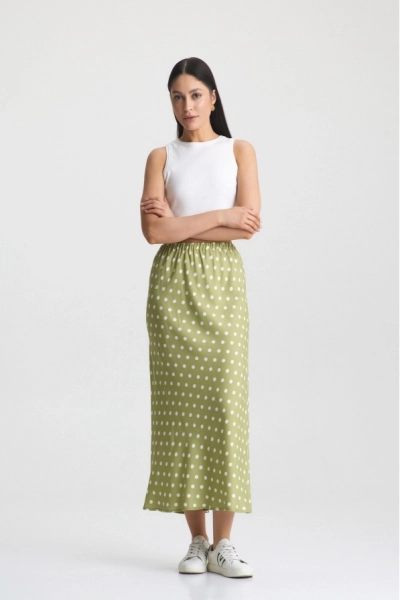 Юбка "Горошек" Green Erist store, цвет: зеленый, НФ-00001916 купить онлайн