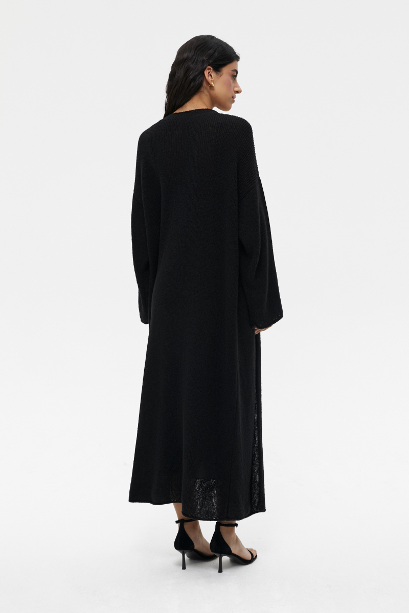 Кардиган удлиненный ажурной вязки Charmstore, цвет: Черный, 2230-3224-1000 купить онлайн