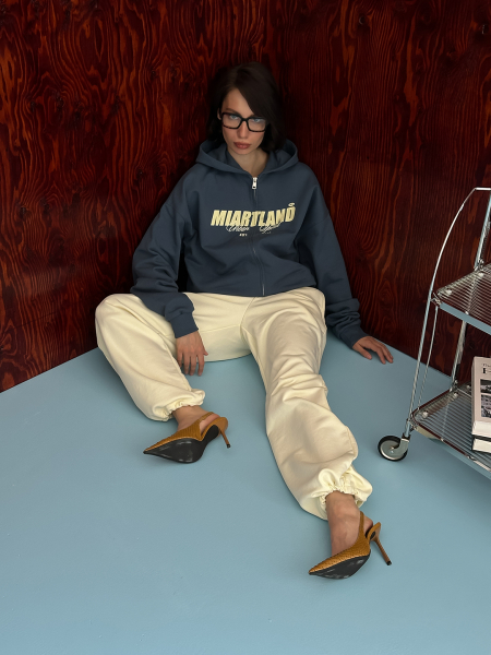 Худи на молнии с принтом MIARTLAND, цвет: синий, НФ-00000817 купить онлайн