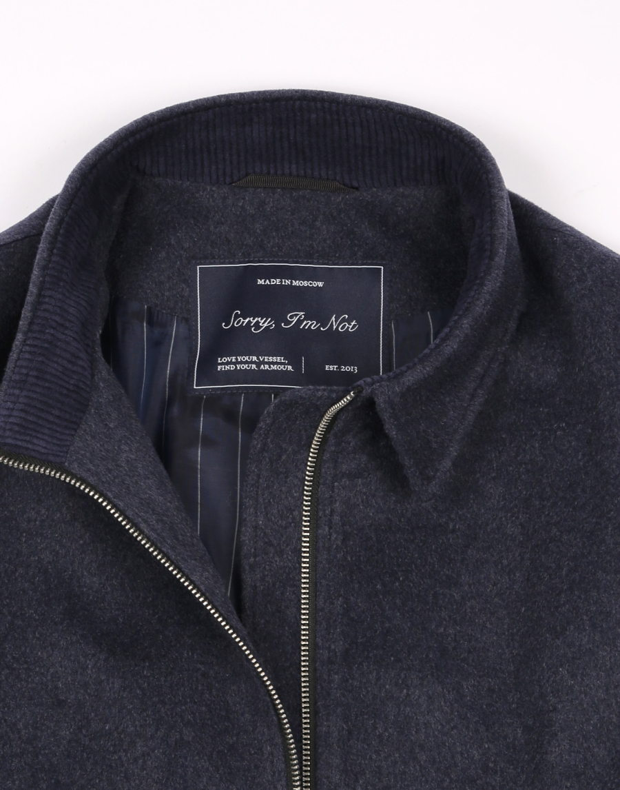 Куртка BLUE WOOL SORRY, I’M NOT, цвет: синий, 669IcmEXgjBPMl6SyqPVP3 со скидкой купить онлайн