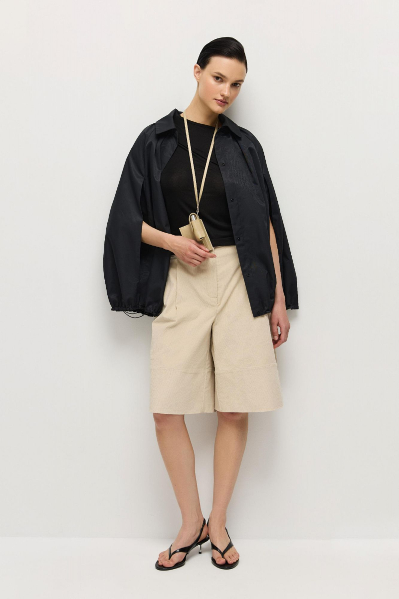 Кейп из итальянского хлопка AROUND, цвет: чернильный, 210_77CP01 купить онлайн