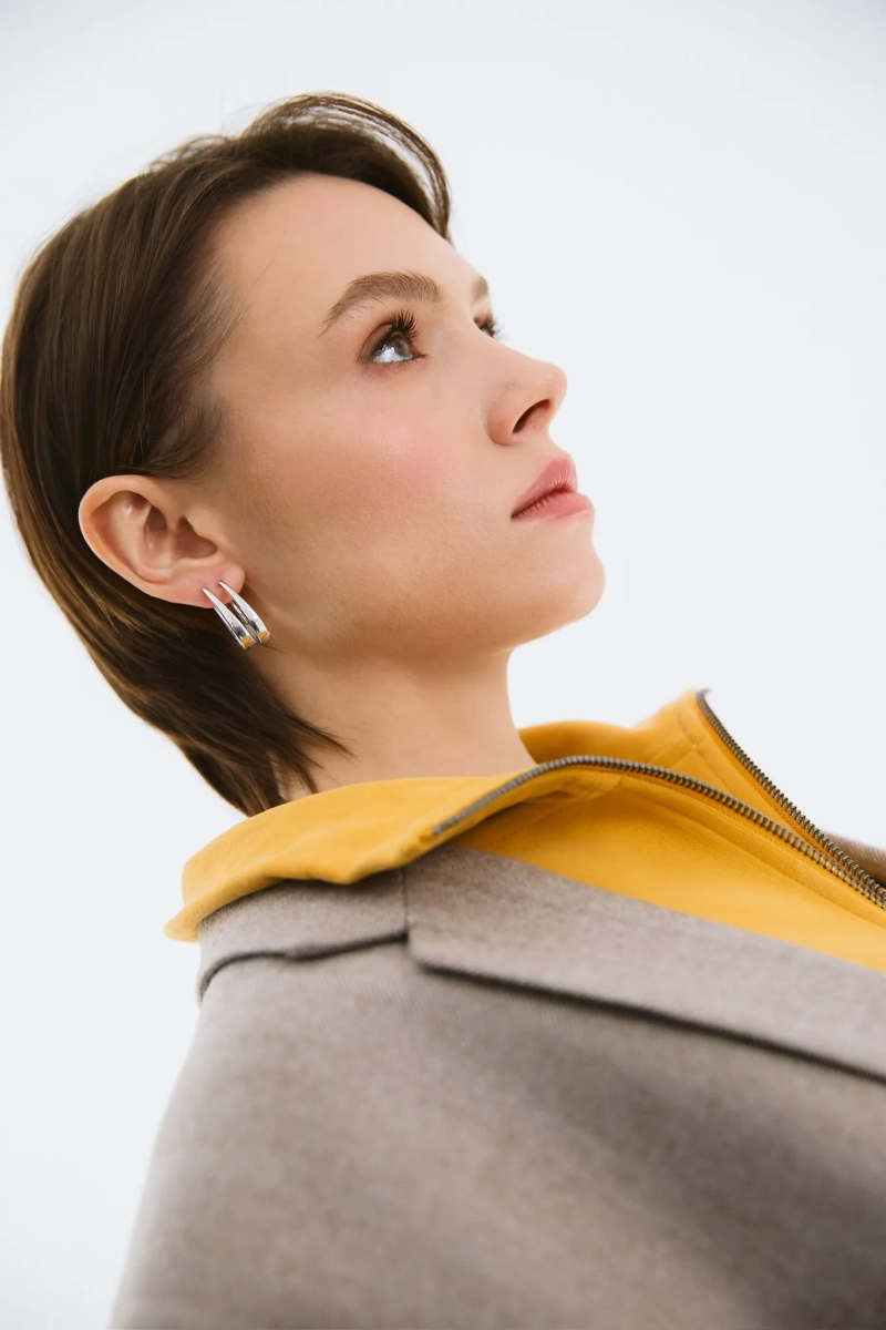 Серебряные серьги «Коромысло» SBLESKOM, цвет: серебро, 12028 купить онлайн