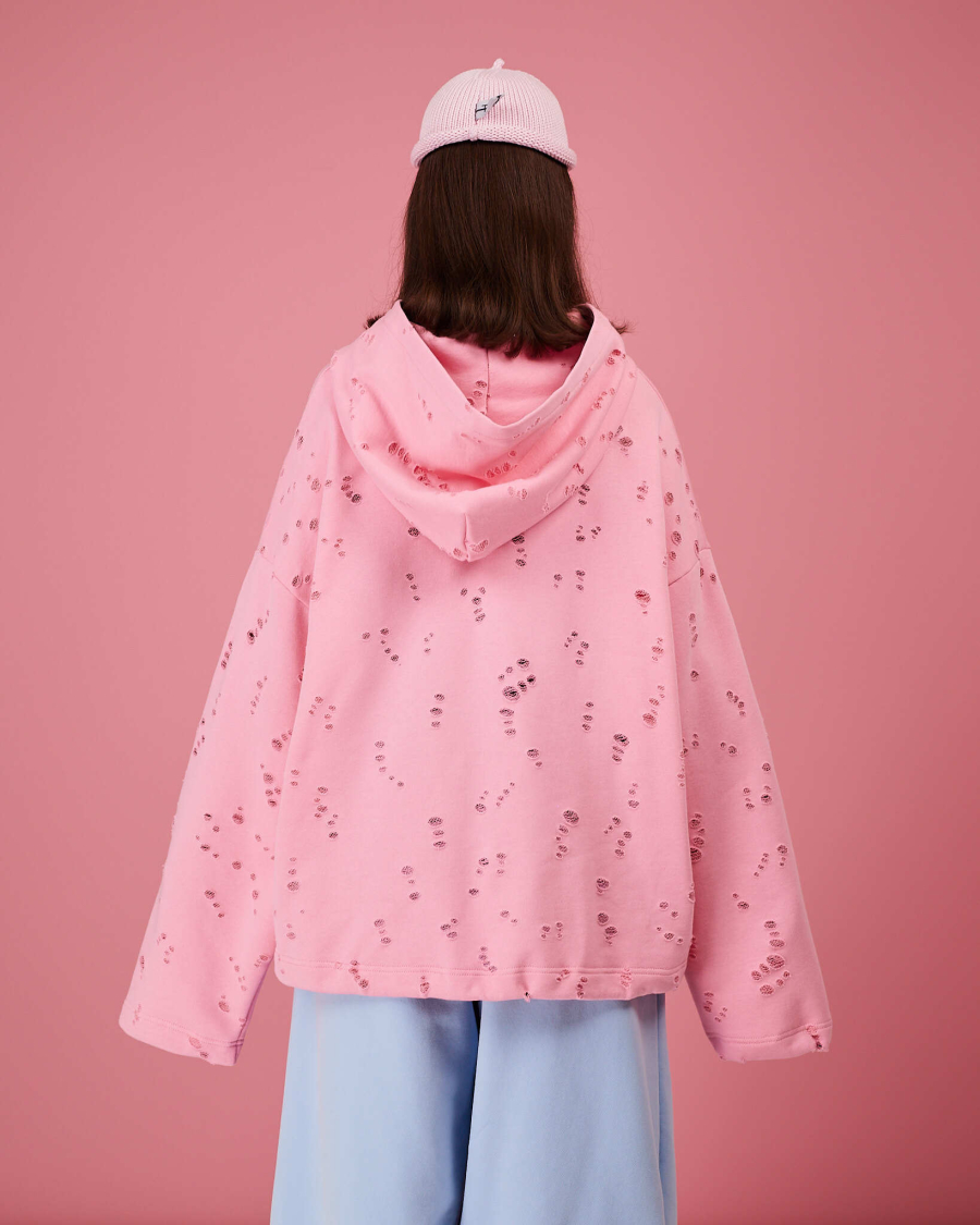 Табуха с затяжками рванка TABOO, цвет: розовый, TsZ04 купить онлайн