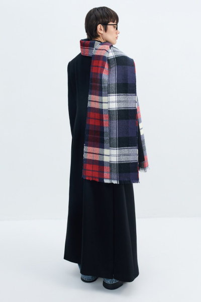 Шарф с принтом «клетка» TOPTOP, цвет: синий с принтом TT.607.16556.621 купить онлайн