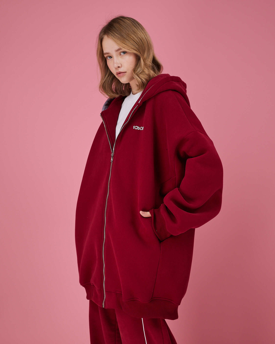 Табуха зип брусника TABOO, цвет: Бордовый, Tz01 купить онлайн