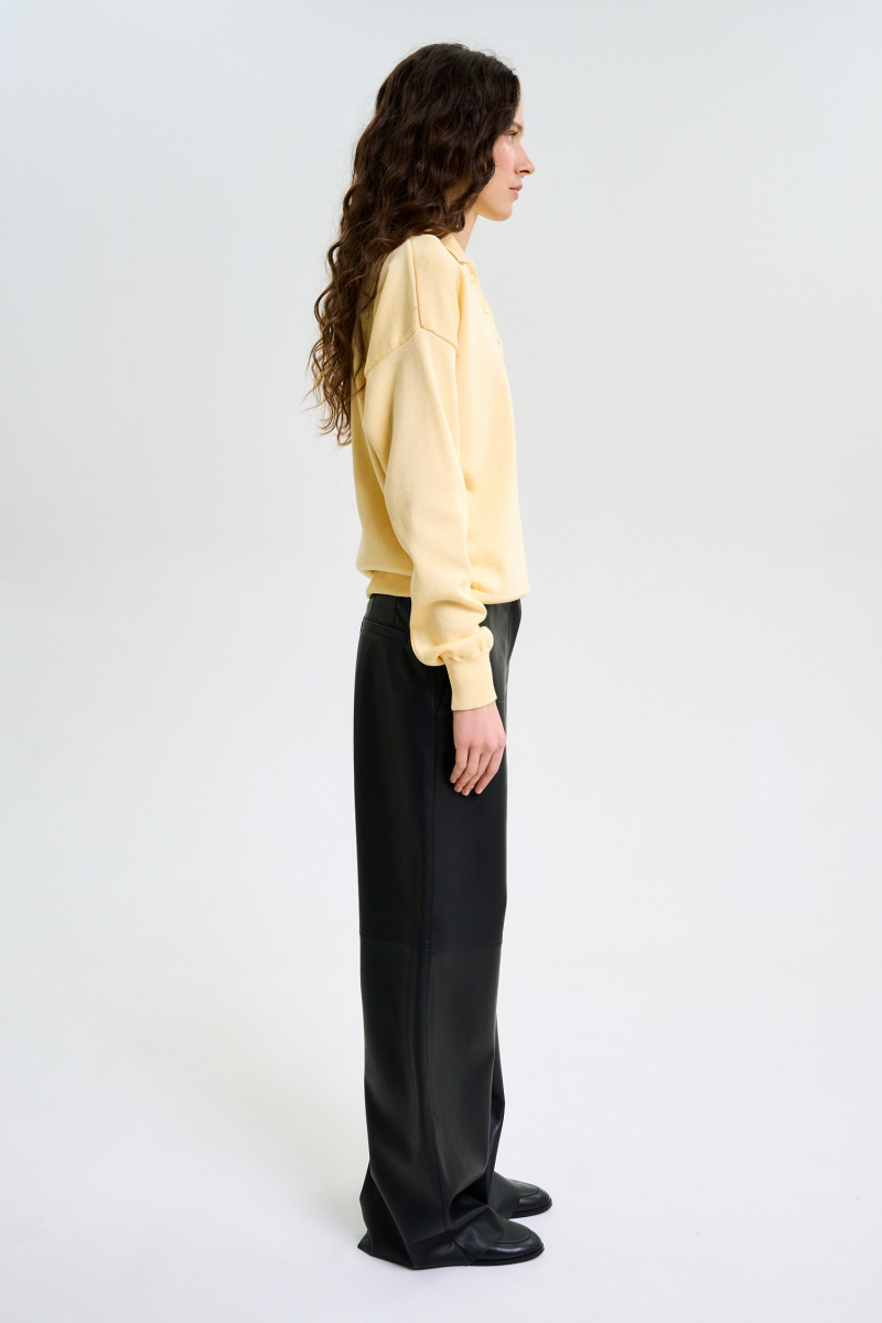 Джемпер-поло LIGHT YELLOW Label .B, цвет: light yellow, Kn.45.3.1105LYW купить онлайн