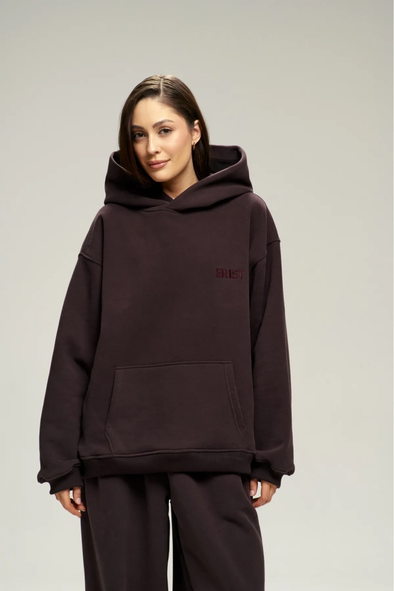 Худи с начесом Brown Erist store, цвет: коричневый, НФ-00003015 купить онлайн