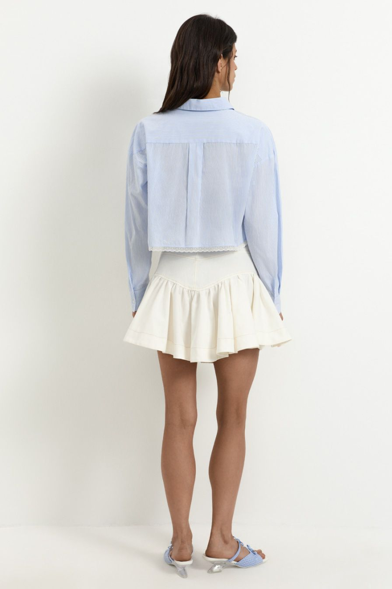 Юбка из 100% хлопка TOPTOP, цвет: молочный TTS.070.17975.120 |новая коллекция купить онлайн