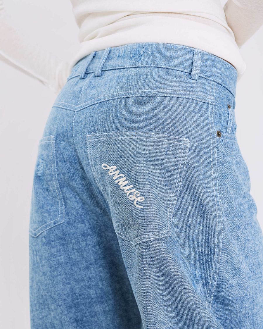 Джинсы О-силуэта Anmuse, цвет: синий, TR26SP309-LBL купить онлайн