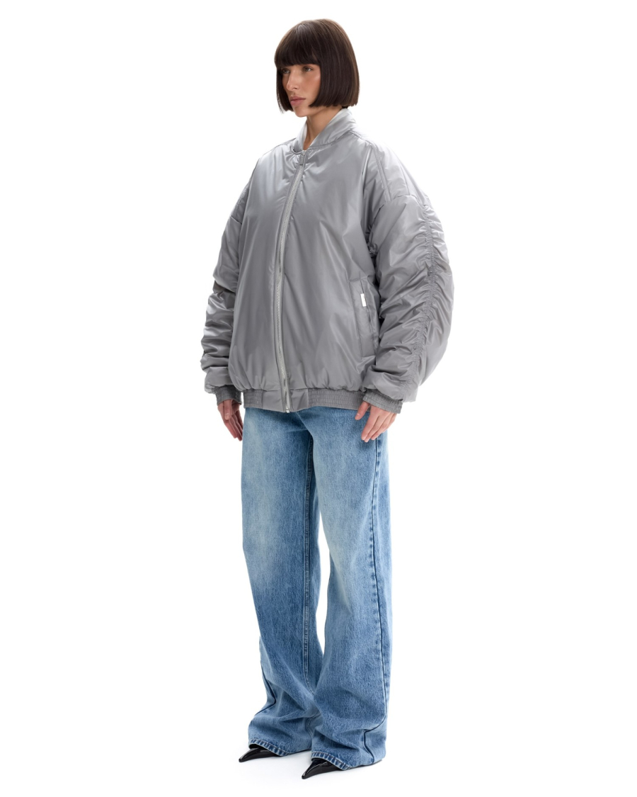 Бомбер с эффектом термохрома Suborbia, цвет: серо-белый, 006938 купить онлайн