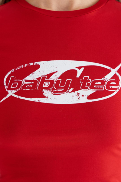 Футболка с принтом CULTBASE, цвет: красный,  купить онлайн