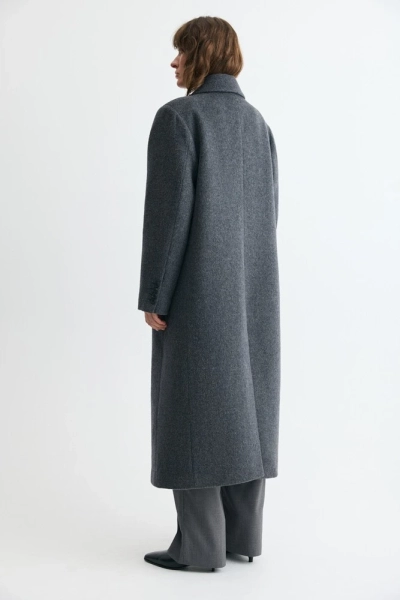 Пальто из итальянской шерсти Daisyknit, цвет: графитовый  |новая коллекция купить онлайн