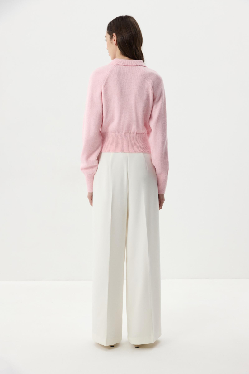 Кардиган на молнии с шерстью альпаки Charmstore, цвет: розовый,  купить онлайн