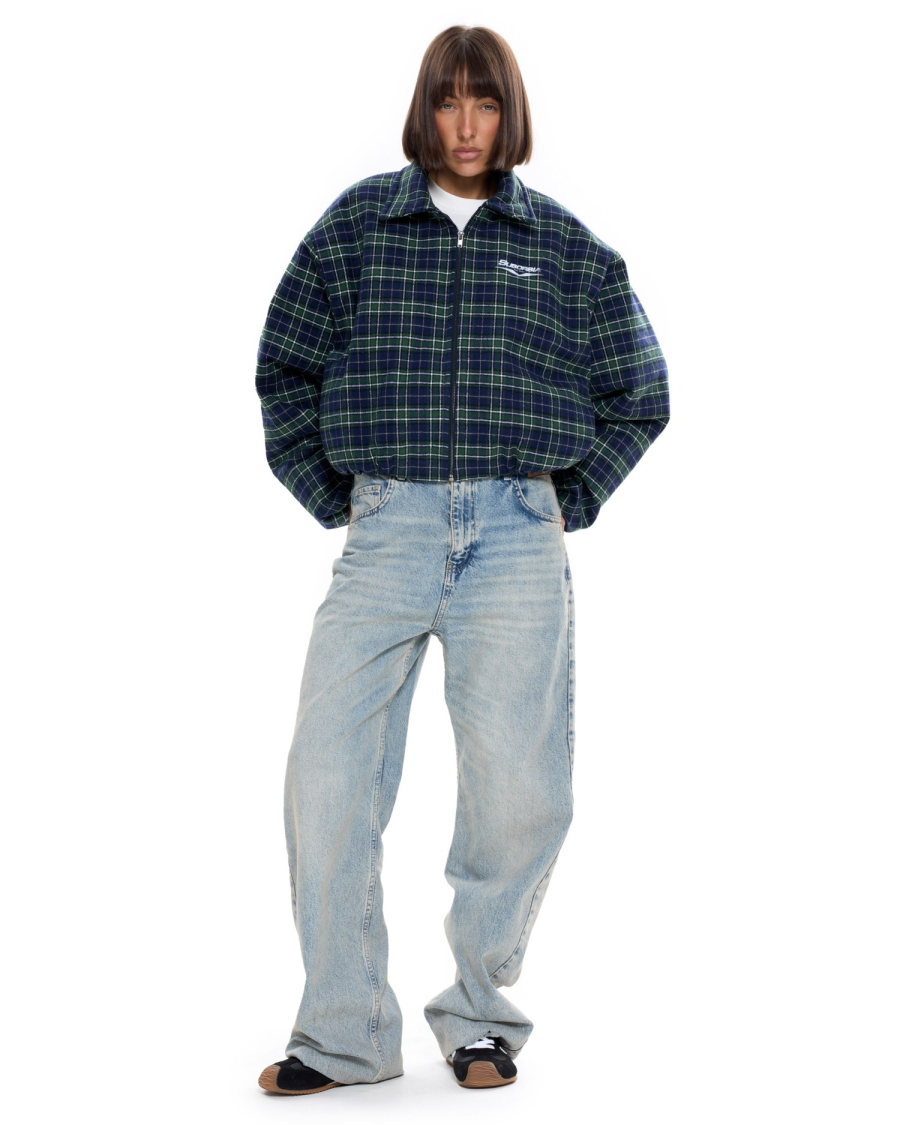 Бомбер в клетку Suborbia, цвет: зеленый, 007026 купить онлайн