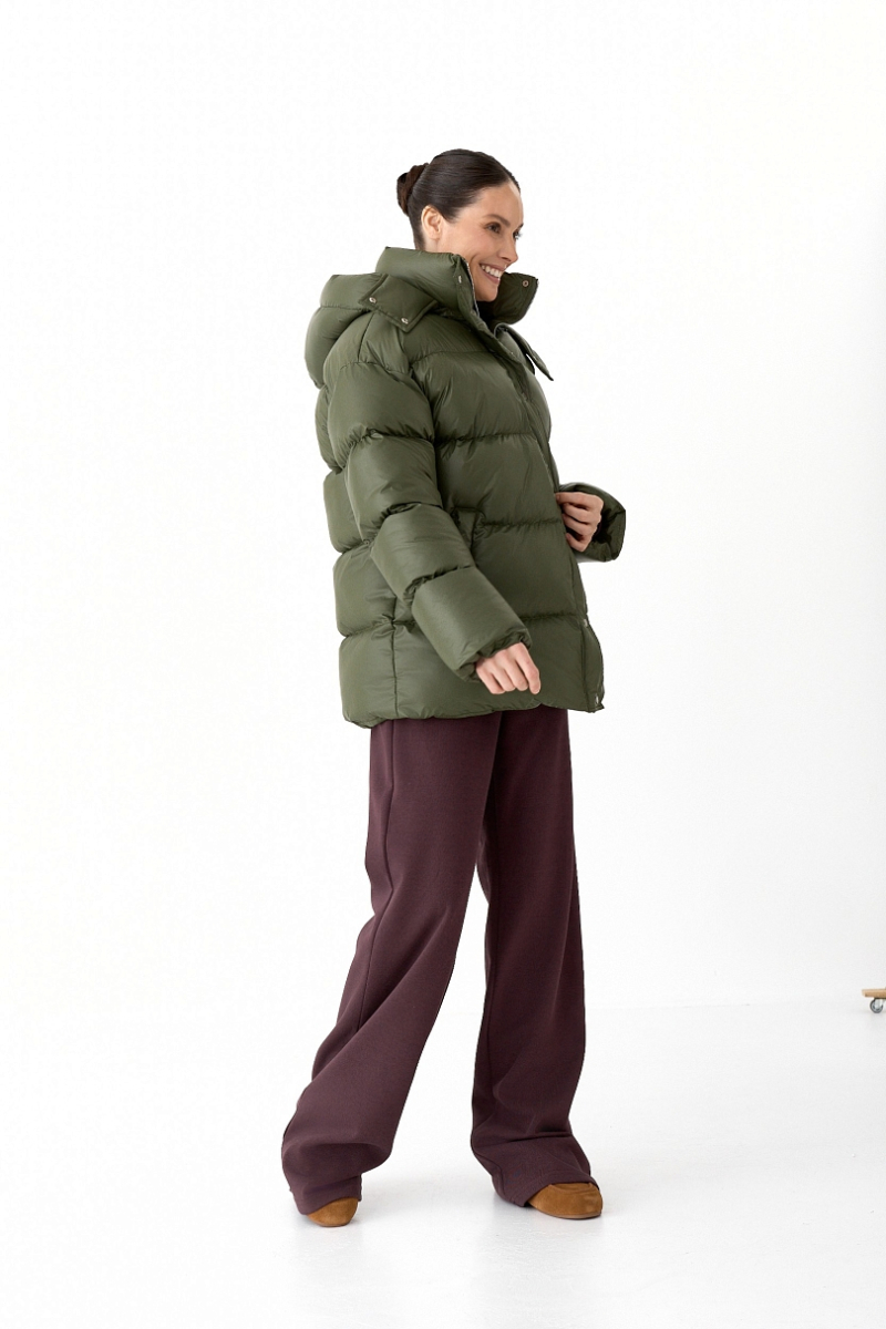 Пуховик с эффектом Puff Ricoco, цвет: оливковый, 7013/2 купить онлайн