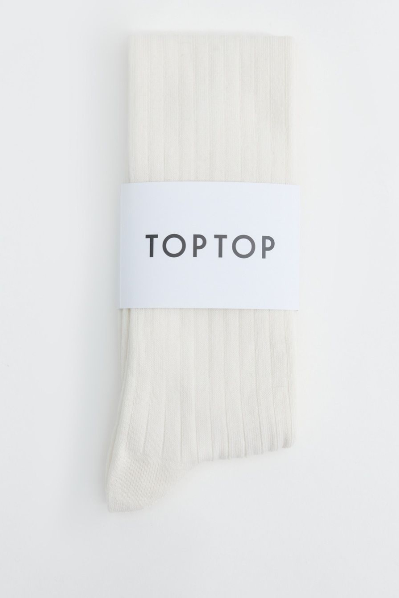 Базовые гольфы в широкий рубчик TOPTOP, цвет: молочный TT.182.16486.120 купить онлайн
