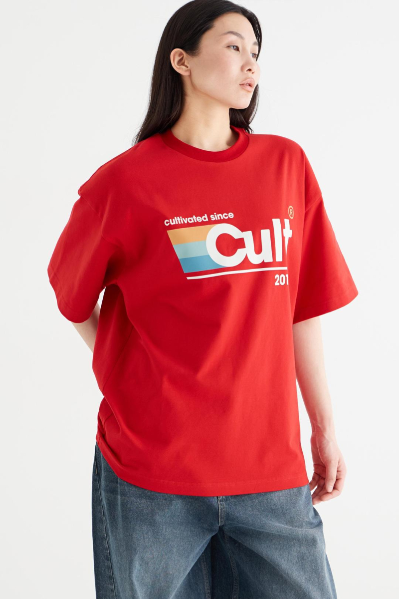 Футболка «Ретро» CULTBASE, цвет: красный,  купить онлайн