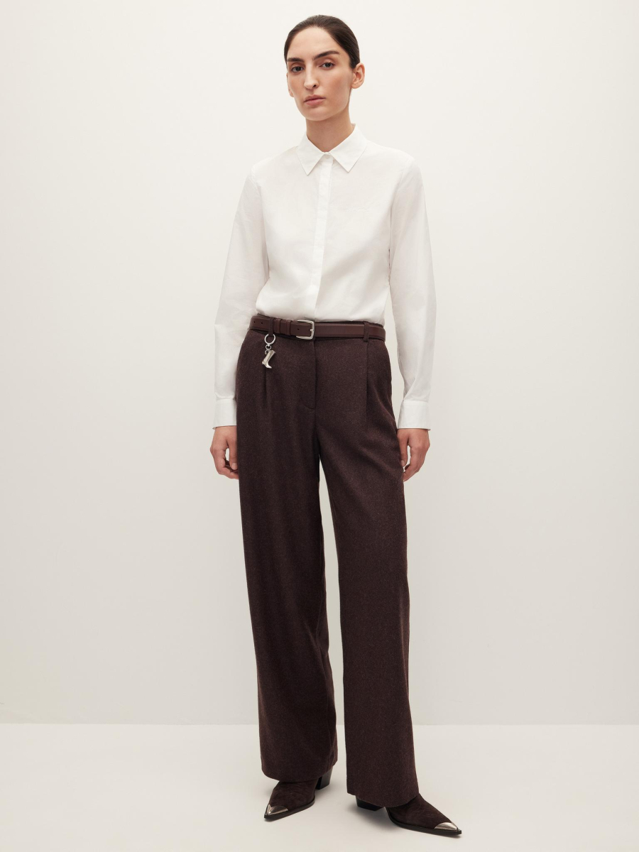 Рубашка приталенная Chaika, цвет: молочный, AW25BL02-01 купить онлайн