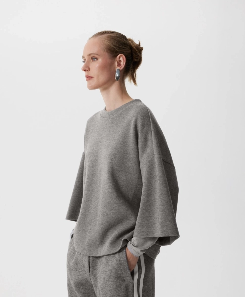 Джемпер силуэта оверсайз GLVR, цвет: серый, 225G32GAC1205 купить онлайн