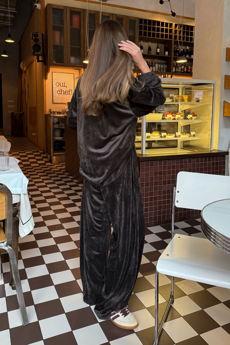 Брюки "бананы" из велюра BROWN Label .B, цвет: BROWN, Pt.11.3.4134/3BRN купить онлайн