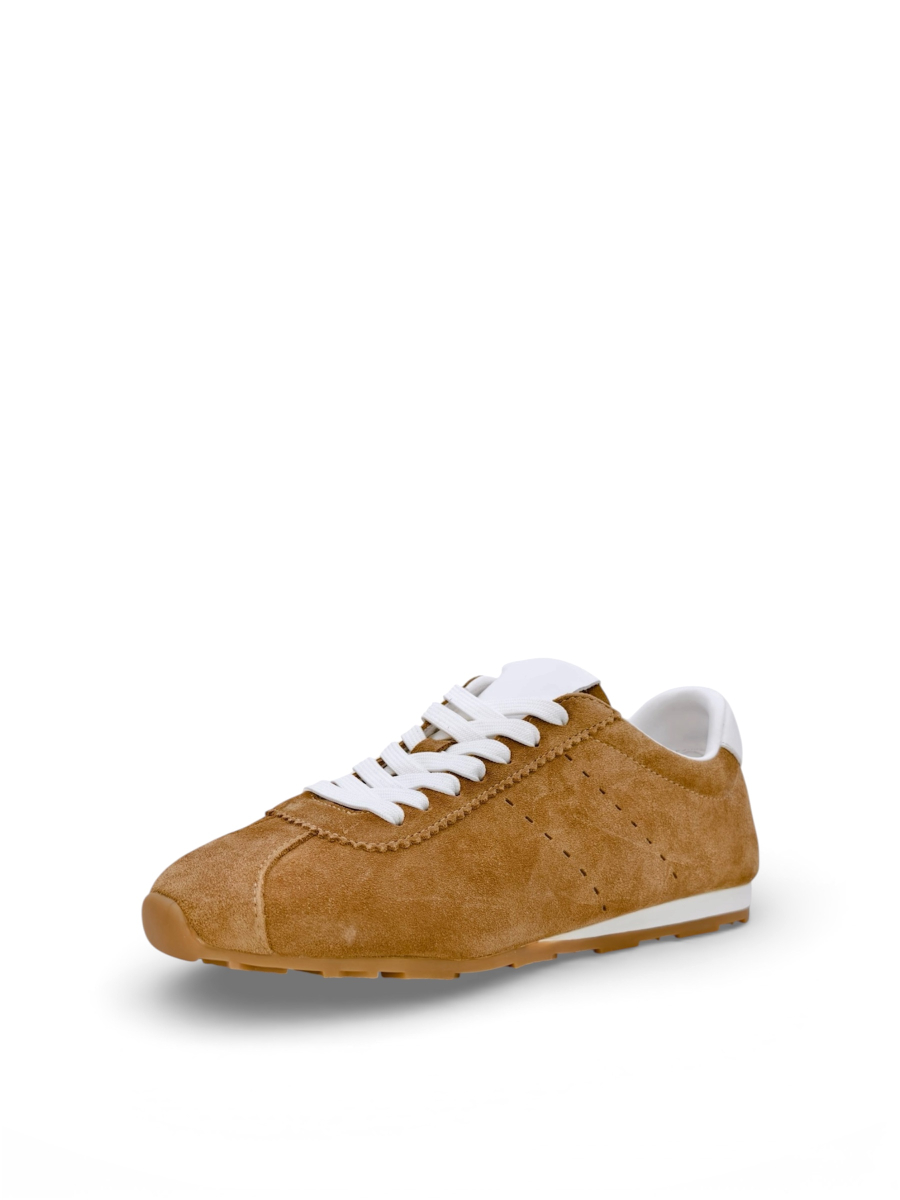 Кеды из натуральной замши GRANDERA, цвет: коричневый  купить онлайн