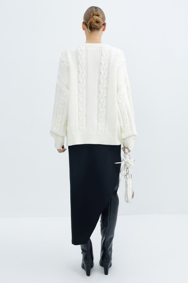 Джемпер из смесового хлопка TOPTOP, цвет: молочный, TT.050.15659.120 купить онлайн