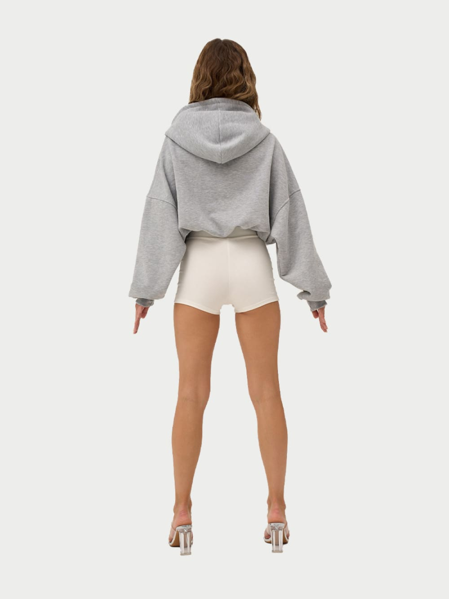 Crop Худи утепленное с кулиской ONSI, цвет: melange,  купить онлайн