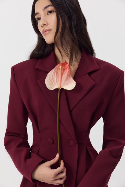 Жакет с защипами Charmstore, цвет: винный, 109-396103-451 купить онлайн