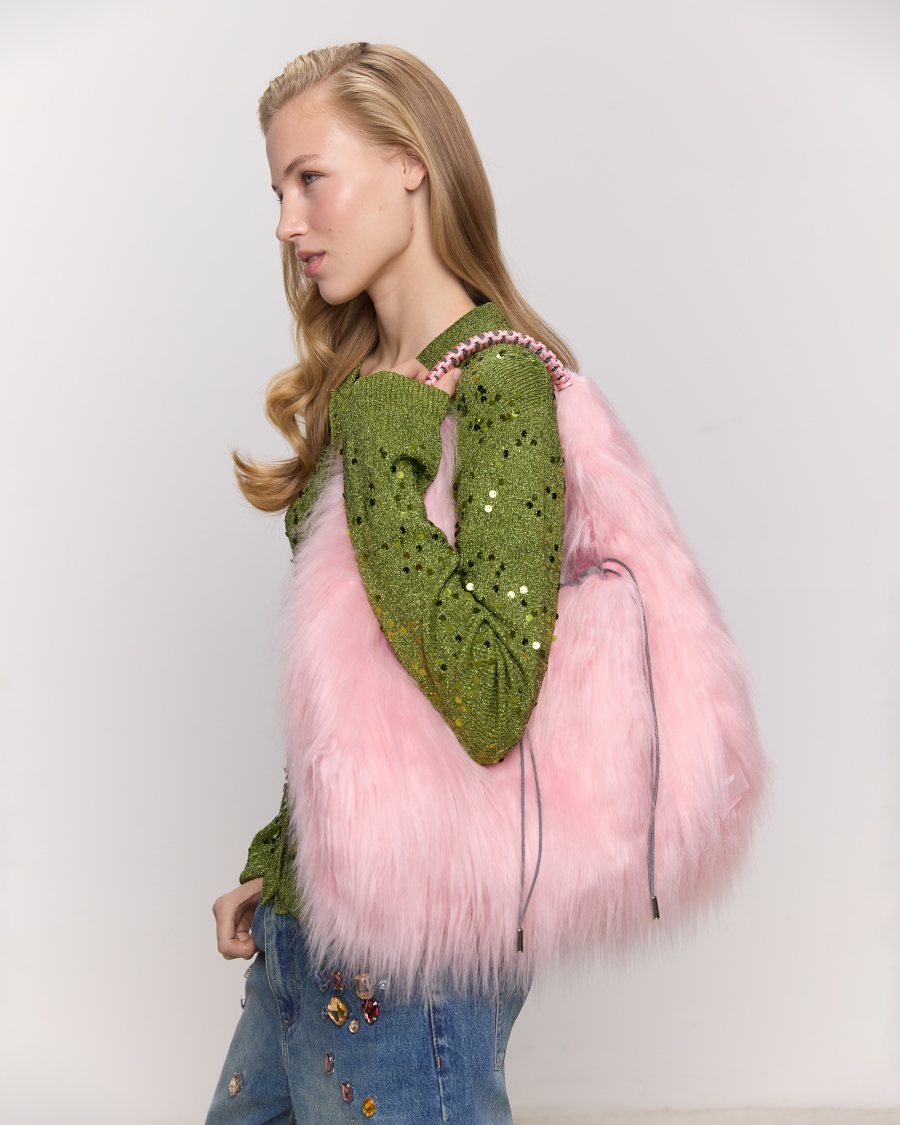 Сумка Bigfoot OM x ASK из экомеха под лису Only me, цвет: розовый СМ9299 купить онлайн