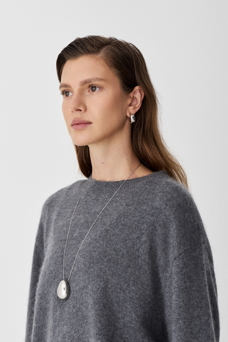 Свитер пушистый из 100% шерсти Ricoco, цвет: серый, 6099/3 купить онлайн