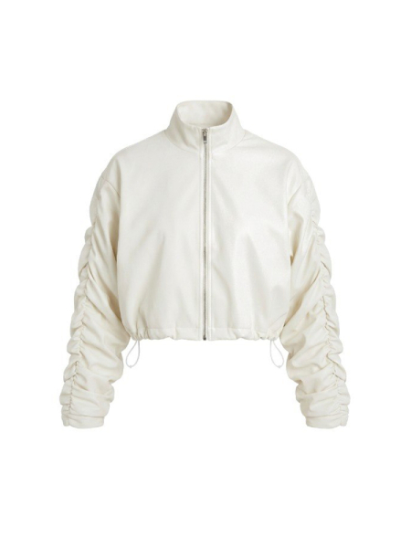 Бомбер из экокожи