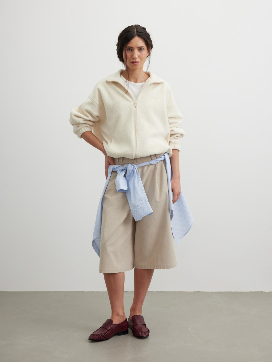 Толстовка из флиса с вышивкой Chaika, цвет: молочный, SS26HO05-01 купить онлайн