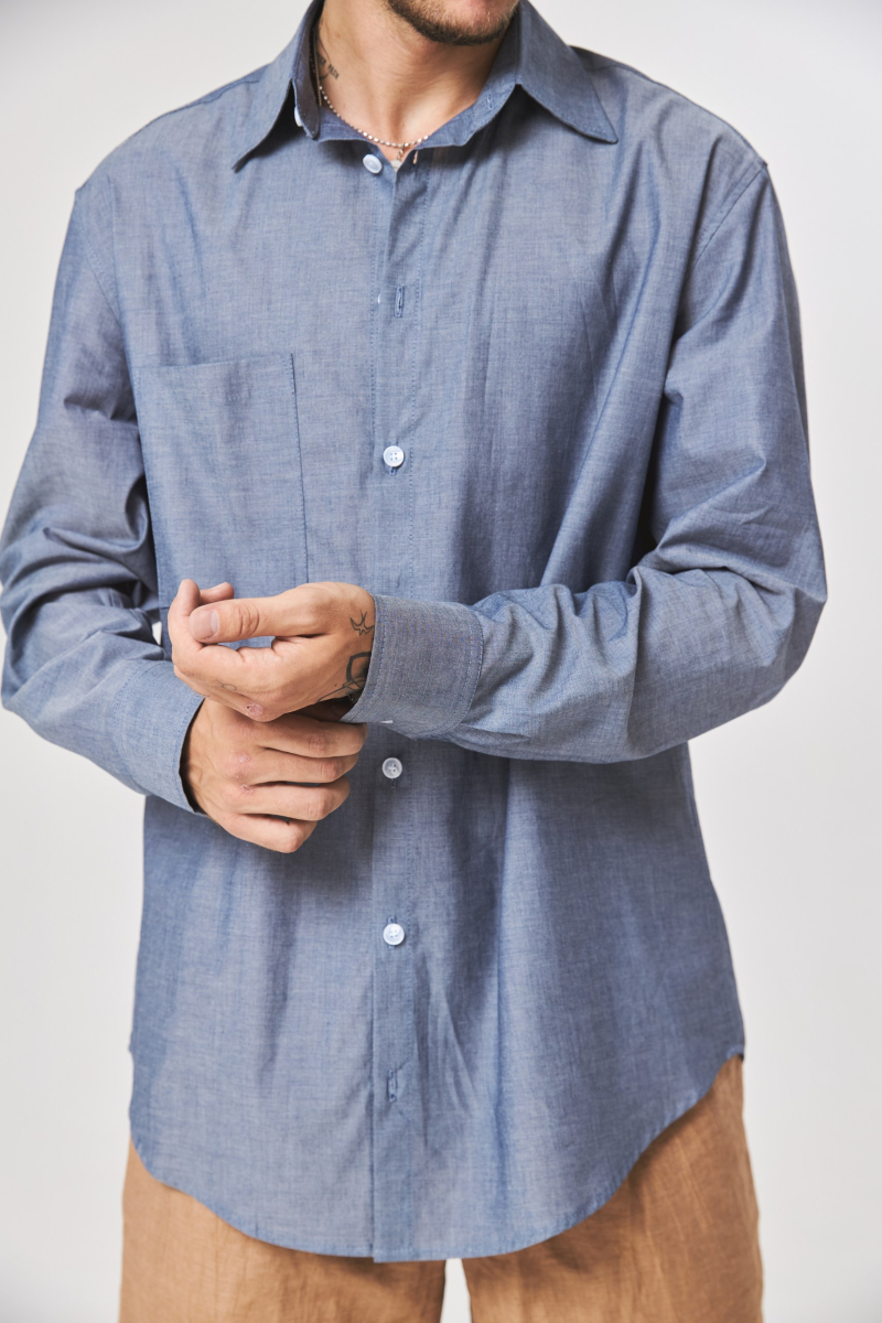 Рубашка Italian Cotton BUCHNER, цвет: Denim,  купить онлайн