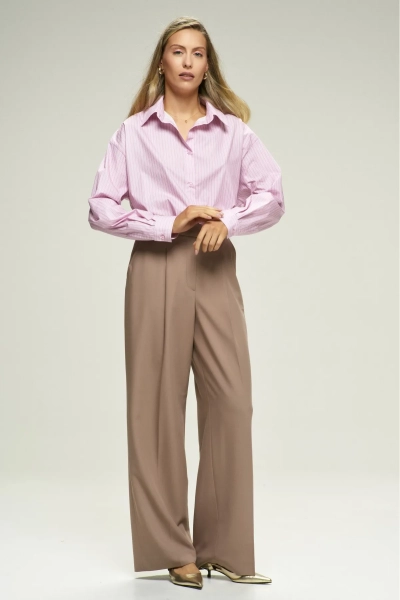 Рубашка Classic в полоску Pink