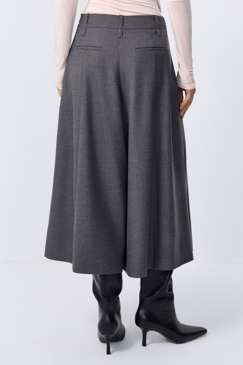Брюки-кюлоты из смесовой вискозы TOPTOP, цвет: серый, TTS.032.17409.800 купить онлайн